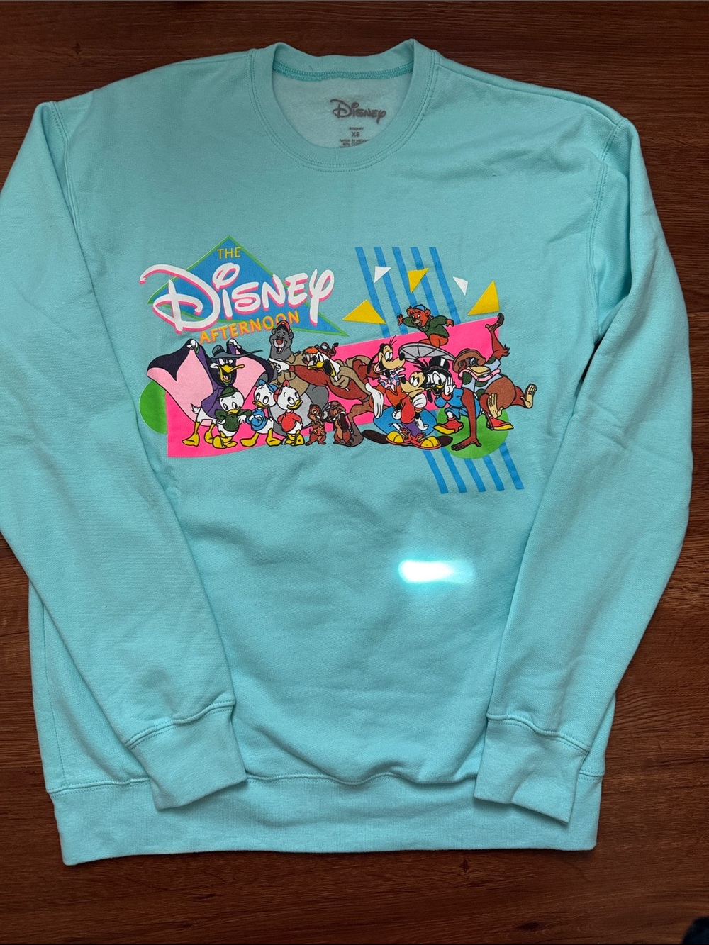 Disney Light Teal 'The Disney Afternoon' Graphic Crewneck Sweatshirt